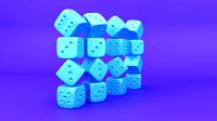 3D Plain Gaming Dice