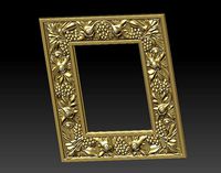 Classic frame of luxurious gold interior inlaid with gold