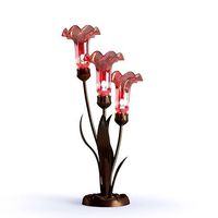 21 Mercury Glass 3 Lily Uplight Accent Lamp