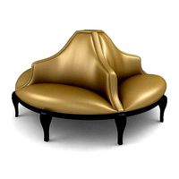 Munna MADELEINE Round upholstered bench