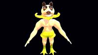 Low-Poly Character dog 3d model