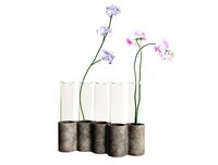 vase concreto glass
