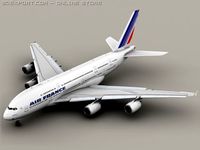 Airbus A380 Air France 3D Model