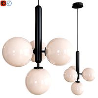 Chandelier Miira 4 pendant opal