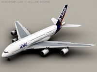 Airbus A380 Old House Colors 3D Model