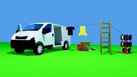 Low poly van