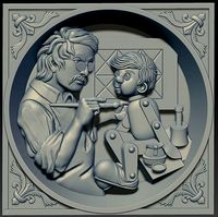3d STL model for CNC Pinocchio