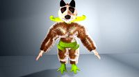 Low-Poly Character Fur Style Character dog