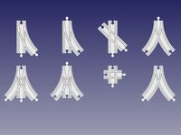 Wooden train crossroads collection compatible to IKEA set