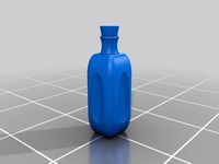 Square Poison or Medicine Bottle