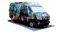 Wrecked van
