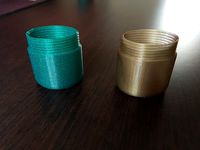 small threaded container