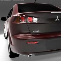 Download free Mitsubishi Lancer Evo X 3D Model