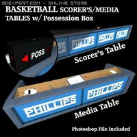 Basketball Scorer Media Tables 3D Model