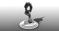 Horned Dragon Ring W Armature | 3D