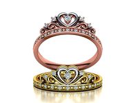 Queens Crown ring Princess ring 3dmodel | 3D