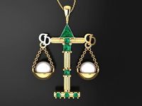 Astrological Sign In Pearl And Gold dior | 3D