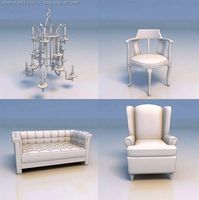 Light chair sofa couch 3D Model