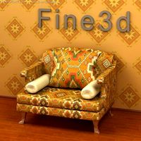 Antique09omSofa06 3D Model