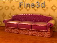 Antique09omSofa07 3D Model
