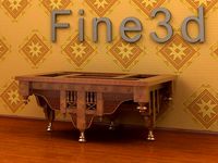 Antique09omTable08 3D Model