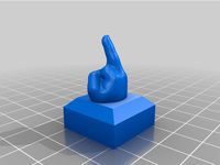 Middle finger on a stand