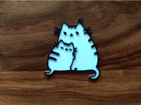 Pusheen (mommy) Keychain