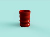 Corrugated vase