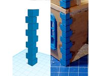 Quoins (corner stones) for tabletop buildings