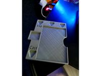 MTG EDH Commander tray with Exp. and Cast markings
