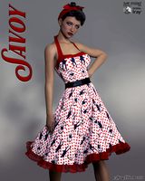 Savoy dforce dress for Genesis 8 Females