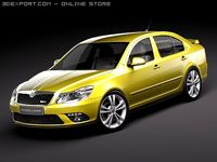 Skoda Octavia RS sedan 2010 3D Model