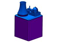 Nuclear Power Plant Tissue Box Cover