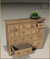Vintage Furniture : Long Tall Dresser for Poser