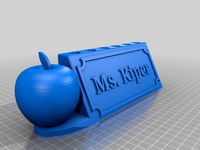 Nameplate Apple Bite Teacher