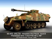 SDKFZ 251 22 - Ausf D - Pakwagen - 19 PzDiv