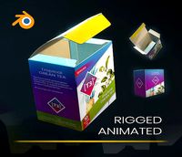 Rigged Dieline for Box Packaging Design and Product Animation