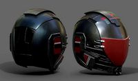 Helmet scifi fantasy space millitary cyborg armor develop