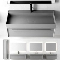 Falper 7 0 Set 2 Wall-mounted vanity unit with drawers