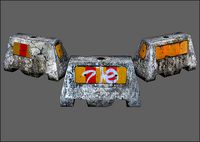 Concrete road block barrier pack