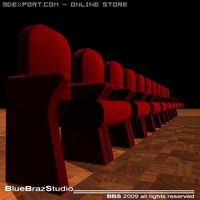 Theatre velvet armchairs 3D Model