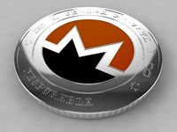 3D Monero XMR Crypto Coin model