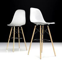 Eames DSW Bar plastic side chairs