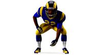 American Football Player LA Rams Rigged
