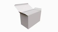 Opened tea paper box with sachets
