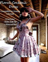 Floral Dress Complete Set-For Genesis Female