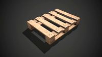 Low poly European Wood pallet 06 PBR Game