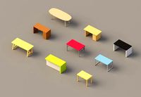 Low poly Tables pack - Office and more