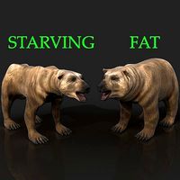 2 Bears - bony skinny starving ravenous emaciated gaunt grizzly