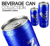 Energetic Beverage Can Collection - 2 Sizes